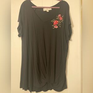 Women’s French laundry plus size knotted hem shirt 3x